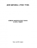 Izmene finansijskog plana za 2014.